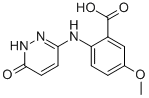 BENZOIC ACID, 2-[(1,6-DIHYDRO-6-OXO-3-PYRIDAZINYL)AMINO]-5-METHOXY- 化学構造式