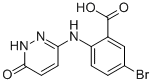 BENZOIC ACID, 5-BROMO-2-[(1,6-DIHYDRO-6-OXO-3-PYRIDAZINYL)AMINO]- 化学構造式