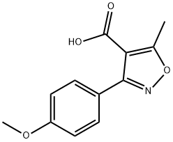 3-(4-甲氧基苯基)-5-甲基-4-异恶唑羧酸,93041-45-3,结构式
