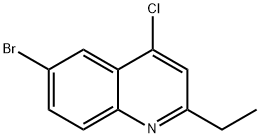6-BROMO-4-CHLORO-2-ETHYLQUINOLINE Structure