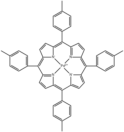 5,10,15,20-四(4-甲基苯基)-21H,23H-卟吩钯 结构式