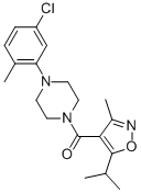 Methanone, [4-(5-chloro-2-methylphenyl)-1-piperazinyl][3-methyl-5-(1-methylethyl)-4-isoxazolyl]- 结构式
