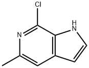 7-CHLORO-5-METHYL-1H-PYRROLO[2,3-C]PYRIDINE Structure