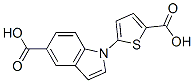 1-(5-Carboxythiophen-2-yl)-1H-indole-5-carboxylic acid Struktur