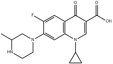 1-Cyclopropyl-6-fluoro-7-(3-methyl-1-piperazinyl)-1,4-dihydro-4-oxo-3-quinolinecarboxylic acid Struktur