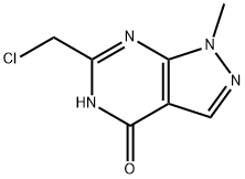 6-(chloromethyl)-1-methyl-1,5-dihydro-4H-pyrazolo[3,4-d]pyrimidin-4-one Structure