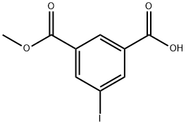 3-ヨード-5-(メトキシカルボニル)安息香酸 化学構造式