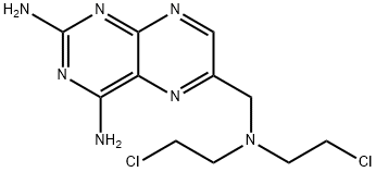 2,4-diamino-6-(bis-2-chloroethyl)aminomethylpteridine Structure