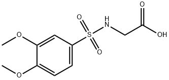 2-(3,4-二甲氧基苯磺酰氨基)乙酸, 93129-41-0, 结构式