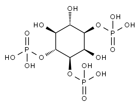 イノシトール1,3,4-三りん酸 [INS(1,3,4)P3] 化学構造式