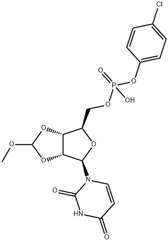 2',3'-O-(methoxymethylene)uridine 5'-(4-chlorophenyl)phosphate Structure