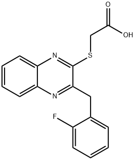 {[3-(2-fluorobenzyl)quinoxalin-2-yl]thio}acetic acid Structure