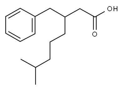 3-benzyl-7-methyl-octanoic acid Structure