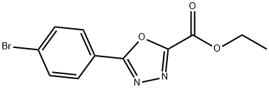 5-(4-溴苯基)-1,3,4-恶二唑-2-甲酸乙酯, 931760-32-6, 结构式