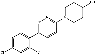 1-[6-(2,4-ジクロロフェニル)-3-ピリダジニル]-4-ピペリジノール 化学構造式