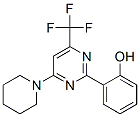 2-(2-ヒドロキシフェニル)-4-ピペリジノ-6-(トリフルオロメチル)ピリミジン 化学構造式