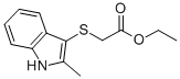 ETHYL 2-[(2-METHYL-1H-INDOL-3-YL)THIO]ACETATE, 93187-78-1, 结构式