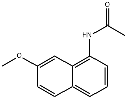 N-(7-メトキシナフタレン-1-イル)アセトアミド 化学構造式
