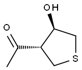 Ethanone, 1-(tetrahydro-4-hydroxy-3-thienyl)-, trans- (9CI) Structure