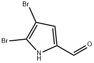 4,5-ジブロモ-1H-ピロール-2-カルブアルデヒド 化学構造式