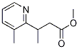(+/-)-3-(3-methylpyridin-2-yl)butyric acid methyl ester Structure
