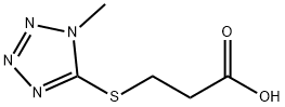 3-[(1-メチル-1H-テトラゾール-5-イル)チオ]プロパン酸 化学構造式