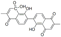 1,1',8'-Trihydroxy-6,6'-dimethyl-2,2'-binaphthalene-5,8-dione Structure