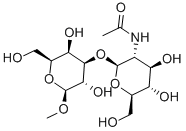 BETA-D-GLCNAC-[1->3]-BETA-D-GAL-1->OME Struktur