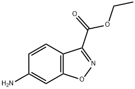 6-氨基-1,2-苯并异恶唑-3-羧酸乙酯 结构式