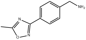 1-[4-(5-メチル-1,2,4-オキサジアゾール-3-イル)フェニル]メタンアミン 化学構造式