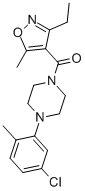 Methanone, [4-(5-chloro-2-methylphenyl)-1-piperazinyl](3-ethyl-5-methyl-4-isoxazolyl)- Struktur