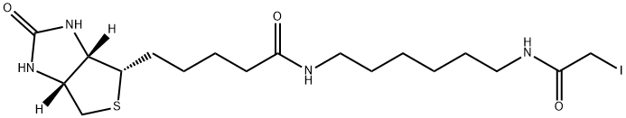 N-ヨードアセチル-N-ビオチニルヘキサメチレンジアミン 化学構造式