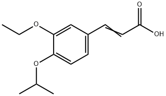(2E)-3-(3-エトキシ-4-イソプロポキシフェニル)アクリル酸 化学構造式