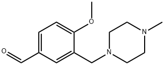 4-methoxy-3-[(4-methylpiperazin-1-yl)methyl]benzaldehyde Struktur