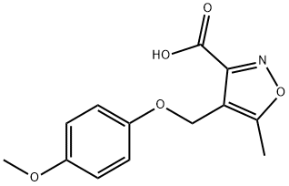 4-[(4-methoxyphenoxy)methyl]-5-methylisoxazole-3-carboxylic acid Structure
