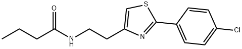 N-[2-[2-(4-氯苯基)-4-噻唑基]乙基]丁酰胺,932986-18-0,结构式