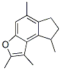 (-)-7,8-ジヒドロ-1,2,5,8-テトラメチル-6H-インデノ[5,4-b]フラン 化学構造式