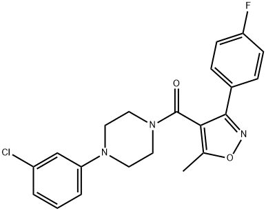 Methanone, [4-(3-chlorophenyl)-1-piperazinyl][3-(4-fluorophenyl)-5-methyl-4-isoxazolyl]- Struktur