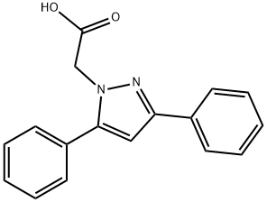 (3,5-二苯基-1H-吡唑-1-基)乙酸, 93323-67-2, 结构式