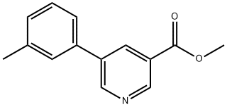 5-(间甲苯基)烟酸甲酯 结构式