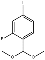 2-フルオロ-4-ヨードベンズアルデヒドジメチルアセタール 化学構造式