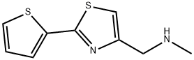 N-メチル-1-[2-(2-チエニル)-1,3-チアゾール-4-イル]メタンアミン 化学構造式