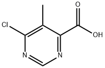 6-氯-5-甲基-4-嘧啶羧酸 结构式