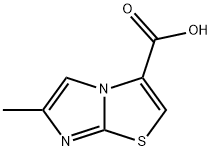 6-甲基咪唑并[2,1-B]噻唑-3-羧酸, 933707-83-6, 结构式