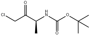 (S)-3-(BOC-アミノ)-1-クロロ-2-ブタノン 化学構造式