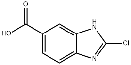 2-クロロ-1H-ベンズイミダゾール-5-カルボン酸 化学構造式
