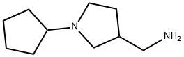 1-(1-シクロペンチル-3-ピロリジニル)メタンアミン 化学構造式