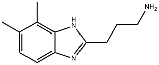 3-(4,5-ジメチル-1H-ベンズイミダゾール-2-イル)-1-プロパンアミン 化学構造式