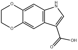 6H-1,4-Dioxino[2,3-f]indole-8-carboxylic  acid,  2,3-dihydro- Struktur