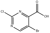 5-Bromo-2-chloropyrimidine-4-carboxylic acid Structure